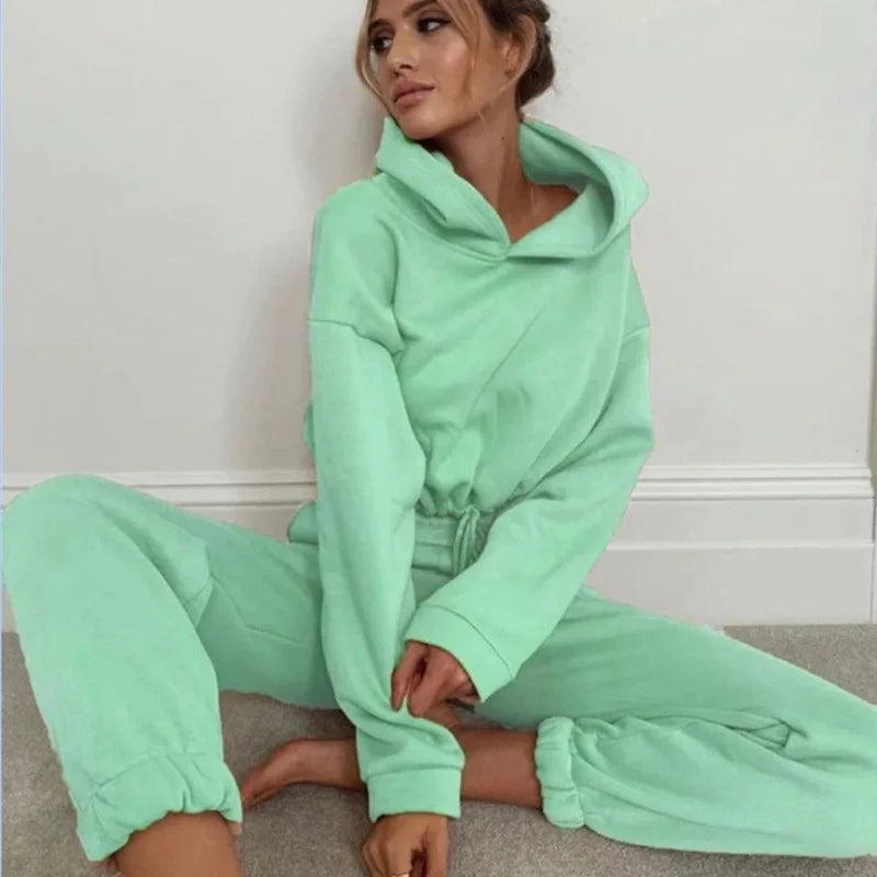 Winter Two Piece Sets Women Tracksuit:
