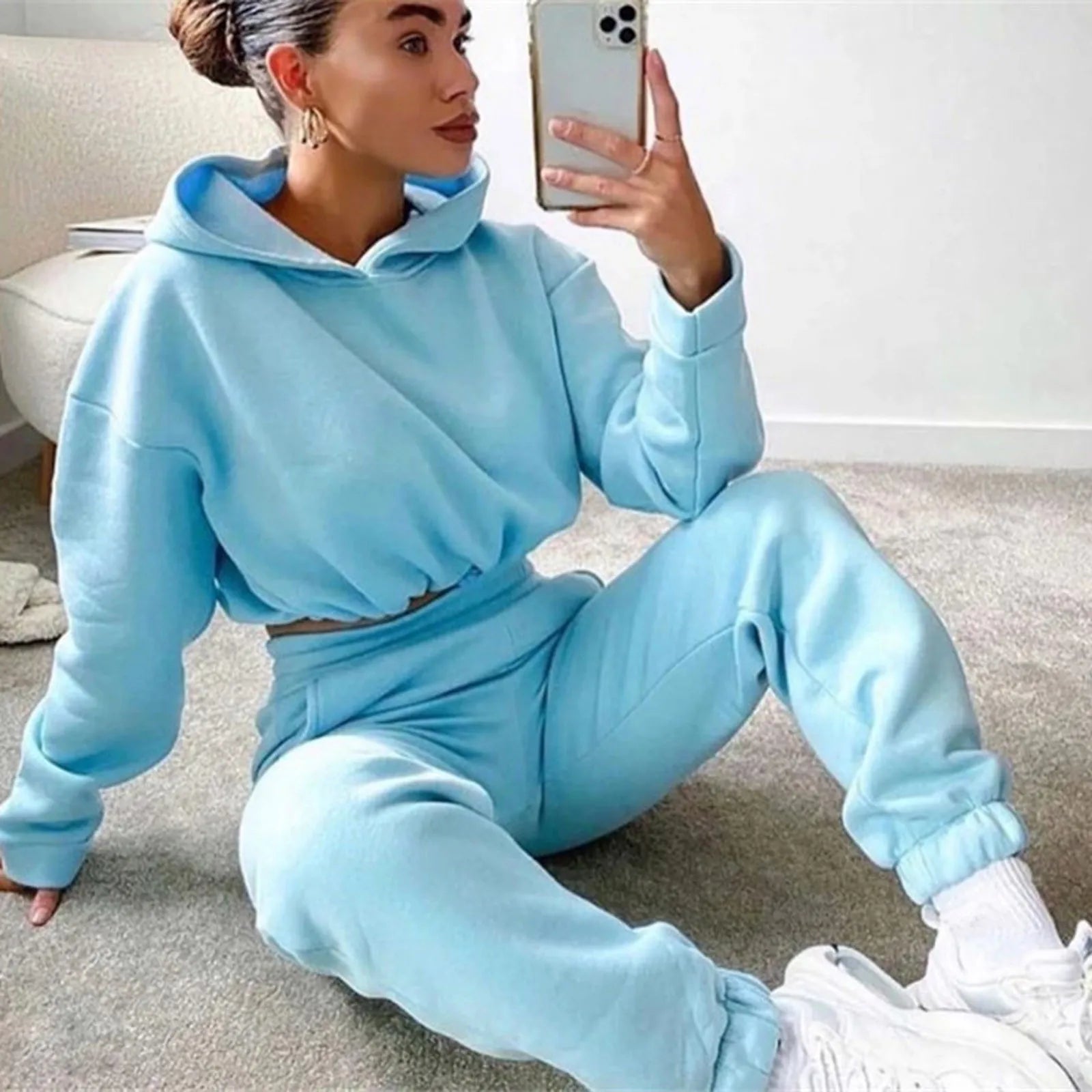 Winter Two Piece Sets Women Tracksuit: