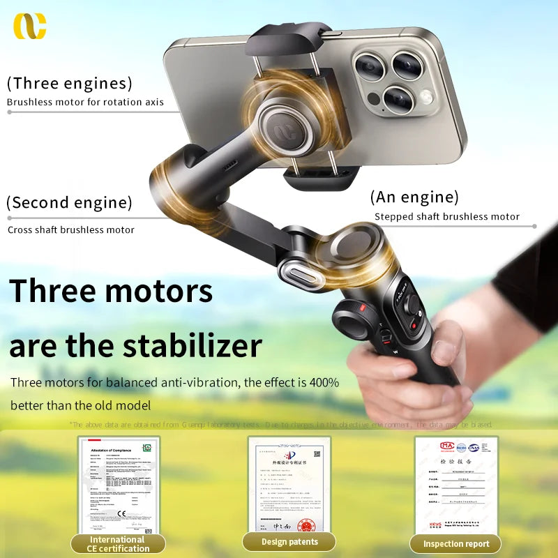 3-Axis Folding Gimbal for Smartphones